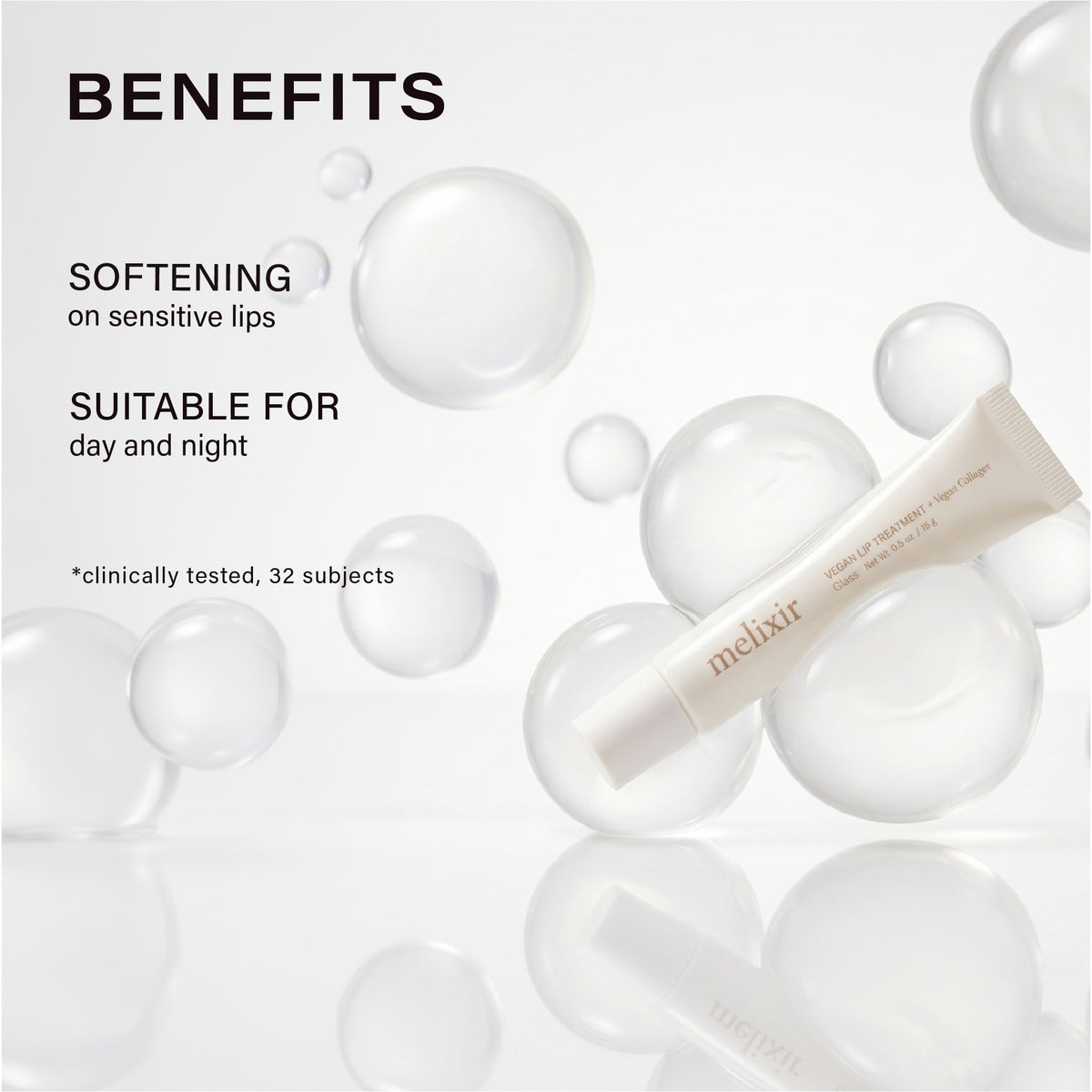 Melixir Vegan Lip Treatment 0 Glass — key benefits