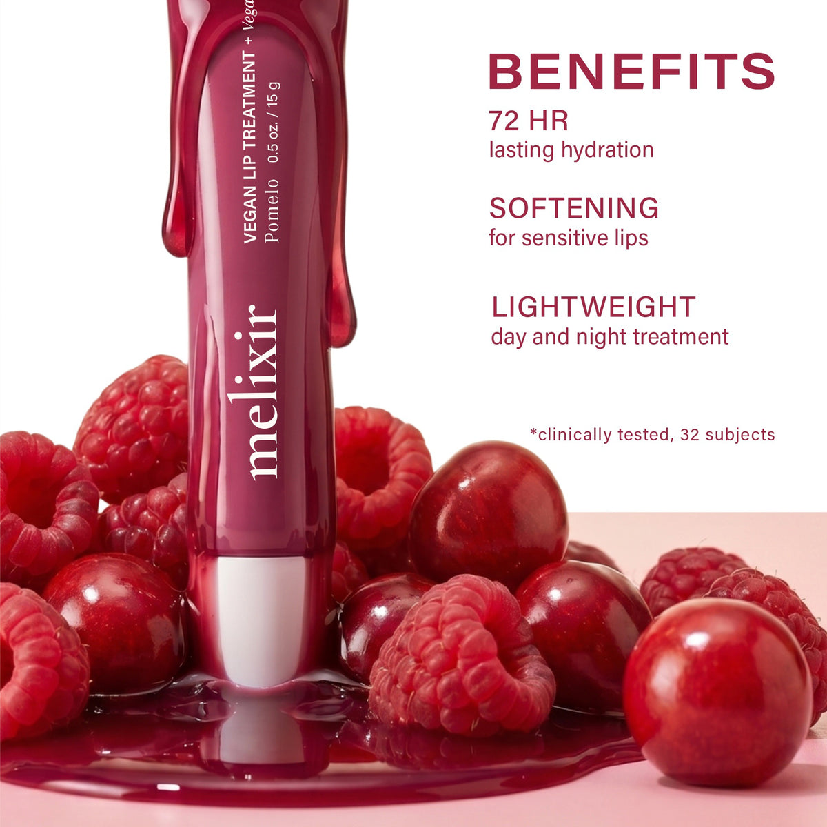 Melixir Vegan Lip Treatment 4 Berry — key benefits