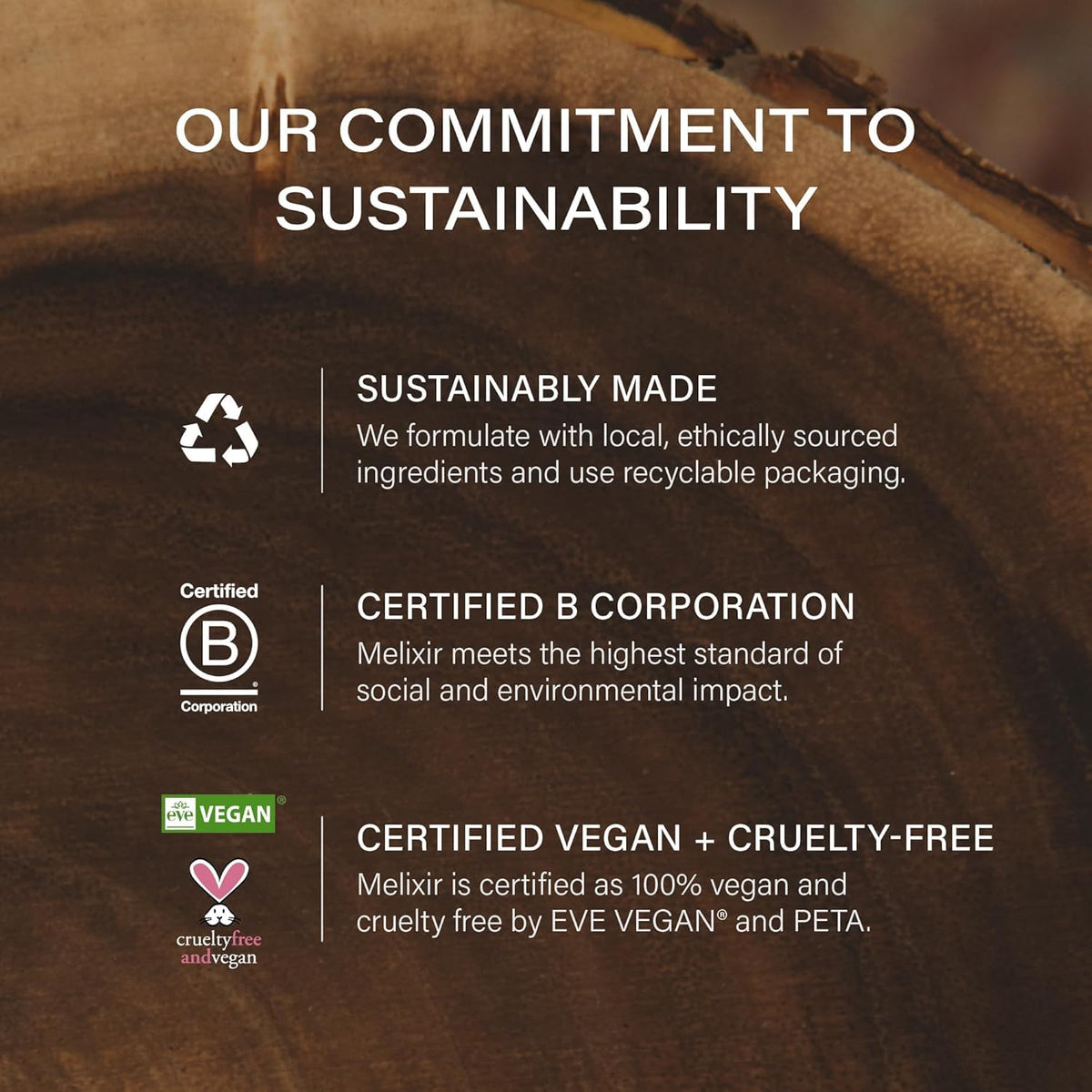 Vegan Lip Butter Duo — Melixir sustainability: Certified B Corporation, certified vegan and cruelty-free